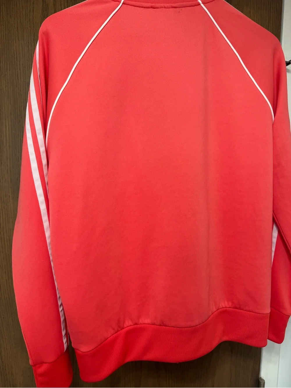 Women’s Large Adidas Coral Pink Trefoil Zip Track Jacket like New - Picture 7 of 10